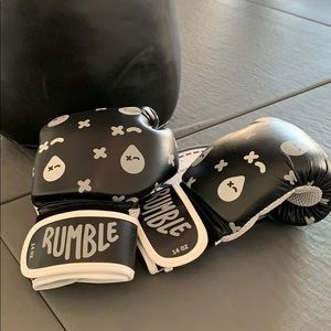 Rumble Boxing 14oz Leather Gloves - Ltd Edtn Print